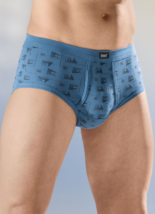 Unterhosen - Viererpack Slips aus Feinripp, allover dessiniert Unterhosen - Viererpack Slips aus Feinripp, allover dessiniert, in Größe 005 bis 014, in Farbe 2X SMARAGD, 2X MARINE