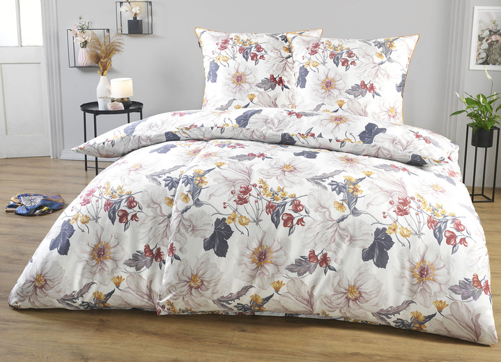 - Digitalbedruckte Bettwäsche-Garnitur von Irisette, in Größe 112 (80/80 cm + 135/200 cm) bis 115 (80/80 cm + 155/220 cm), in Farbe CREME Ansicht 1