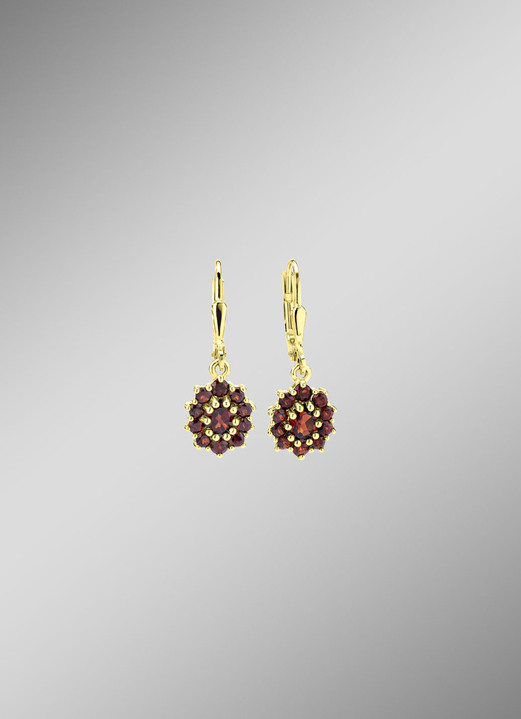 Ohrschmuck - Elegante Ohrringe mit echt Granat, in Farbe  Ansicht 1