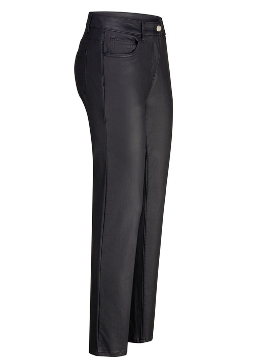- Beschichtete Hose in 5-Pocket-Form, in Größe 017 bis 050, in Farbe SCHWARZ Ansicht 1