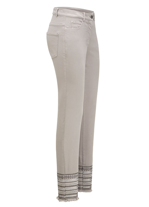 - Hose mit aufwendiger Stickerei im Ethno-Stil, in Größe 017 bis 050, in Farbe GRAU Ansicht 1