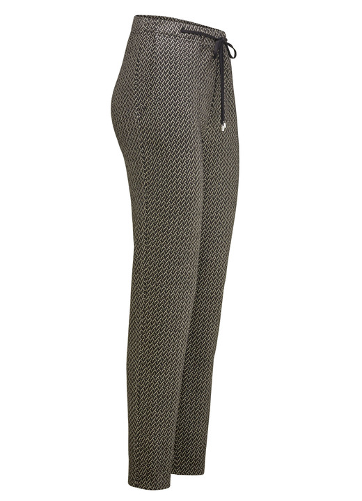 - Hose in Fischgrat-Dessinierung - Hose in Fischgrat-Dessinierung, in Größe 018 bis 052, in Farbe SCHWARZ-ANTHRAZIT-BEIGE