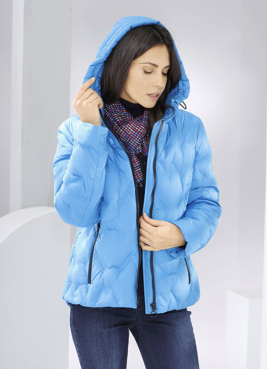 Winterjacken - Daunenjacke mit geklebten Kammern Winterjacken - Daunenjacke mit geklebten Kammern, in Größe 034 bis 052, in Farbe AQUAMARIN