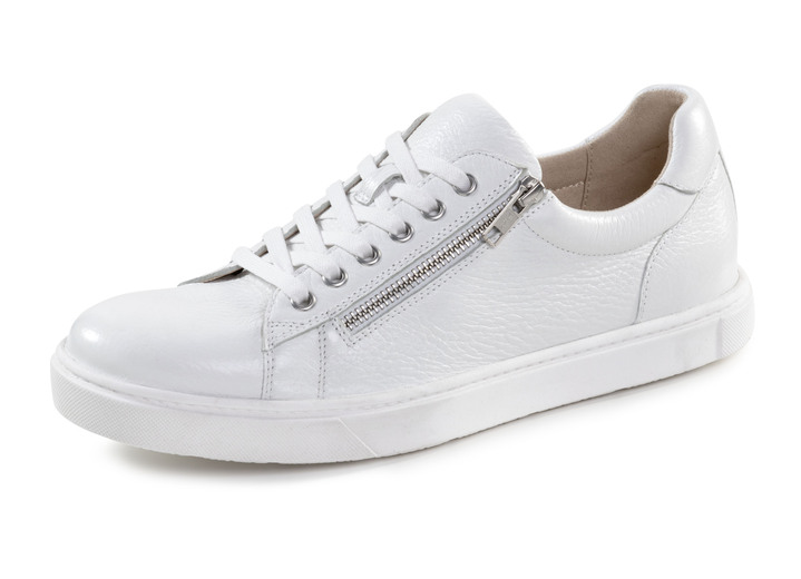 Slipper & Schnürschuhe - GINO GALANTE, klassische Herren-Sneaker, mit herausnehmbarem Fußbett Slipper & Schnürschuhe - GINO GALANTE, klassische Herren-Sneaker, mit herausnehmbarem Fußbett, in Größe 040 bis 046, in Farbe WEISS