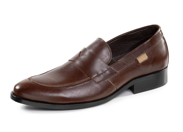 Slipper & Schnürschuhe - GINO GALANTE, elegante Herren-Slipper, mit herausnehmbarem Fußbett Slipper & Schnürschuhe - GINO GALANTE, elegante Herren-Slipper, mit herausnehmbarem Fußbett, in Größe 040 bis 046, in Farbe BRAUN