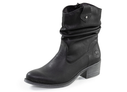 Rieker Western-Stiefelette aus weichem Synthetikmaterial mit Raffung