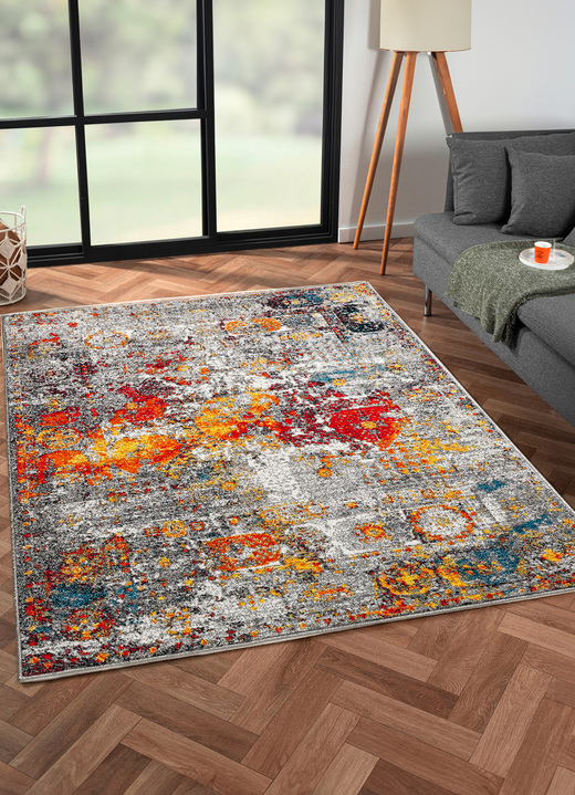 Modern - Farbenfrohe Brücken und Teppiche, in Größe 111 (Brücke, 60x110 cm) bis 282 (Teppich, 200x290 cm), in Farbe MULTICOLOR Ansicht 1