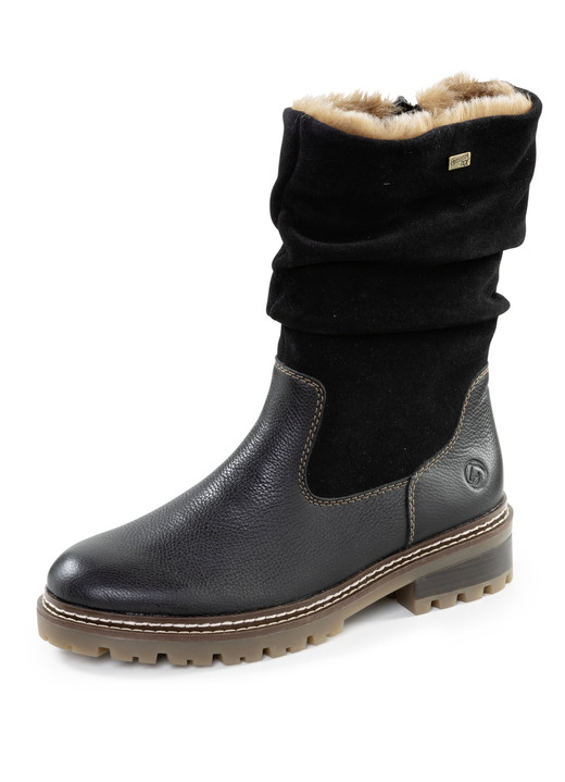 Stiefel & Stiefeletten - Remonte Stiefel mit Raffung, in Größe 036 bis 042, in Farbe SCHWARZ Ansicht 1