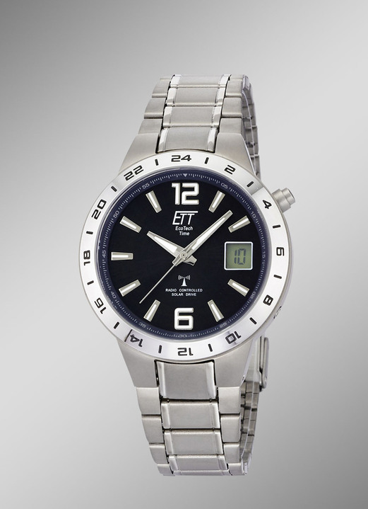 - ETT-Funk-Solar-Herrenuhr mit Titanbandgehäuse, in Farbe  Ansicht 1