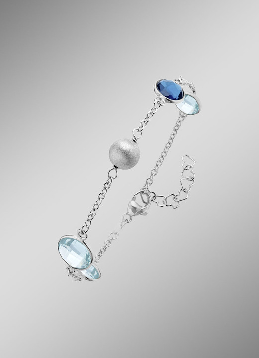 Halsketten - Zeitlose Schönheit: Erbsketten-Garnitur mit beh. Quarz, in Farbe , in Ausführung Armband, 19 cm lang Ansicht 1