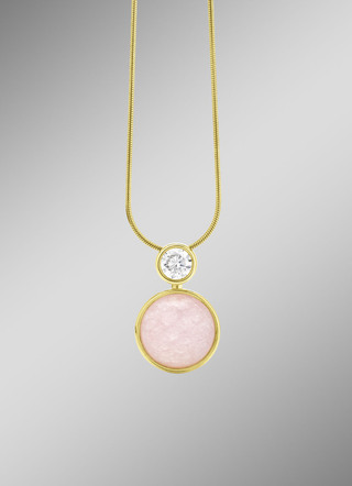 Verführerische Eleganz: Anhänger mit rosa Chalcedon