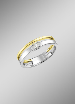 Eleganter Damenring mit Brillant