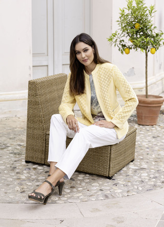 Blazer aus Veloursleder-Imitat