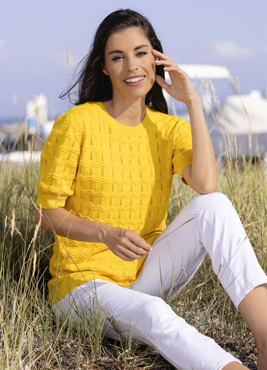Basics - Pulli in Mustermix, in Größe 036 bis 052, in Farbe SONNENGELB Ansicht 1