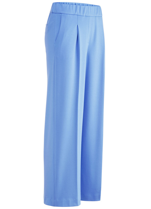 Hosen mit Knopf- und Reißverschluss - Knöchellange Hose mit weitem Bein , in Größe 018 bis 052, in Farbe AZURBLAU Ansicht 1