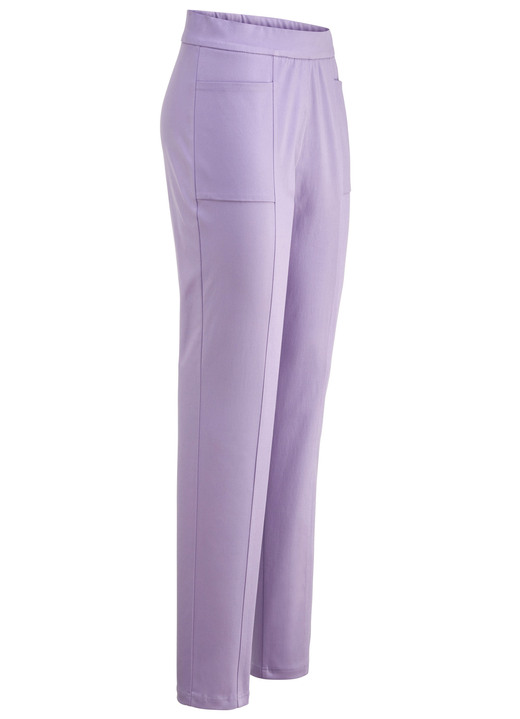 Hosen in Schlupfform - Hose mit abgesteppten Teilungsnähten, in Größe 018 bis 052, in Farbe LAVENDEL Ansicht 1