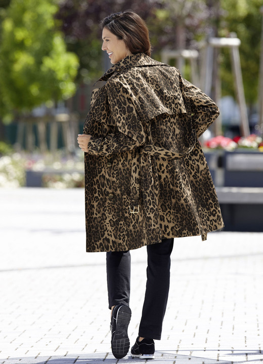 Lang - Trenchcoat mit Gürtel, in Größe 034 bis 052, in Farbe CAMEL-SCHOKOBRAUN-SCHWARZ Ansicht 1