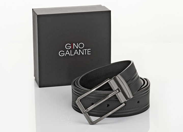 Herrenmode - GINO GALANTE Herren-Gürtel inkl. Box, zum Kürzen, 4 cm breit, in Farbe SCHWARZ Ansicht 1