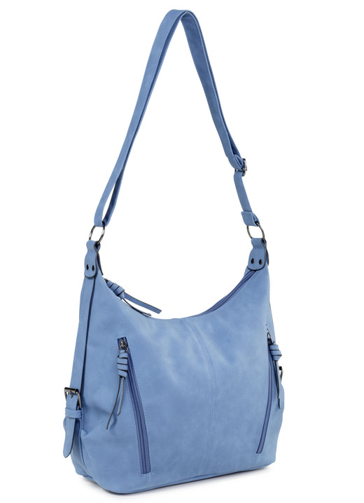 Taschen - Tasche aus weichem, dezent schattiertem Synthetik, in Farbe JEANSBLAU Ansicht 1