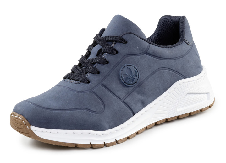 Slipper & Schnürschuhe - Rieker Schnür-Sneaker mit Wechselfußbett, in Größe 036 bis 042, in Farbe JEANS Ansicht 1