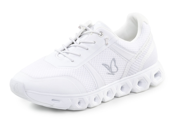 Slipper & Schnürschuhe - Caprice Sneaker mit elastischer Zier-Schnürung, in Größe 036 bis 042, in Farbe WEISS Ansicht 1
