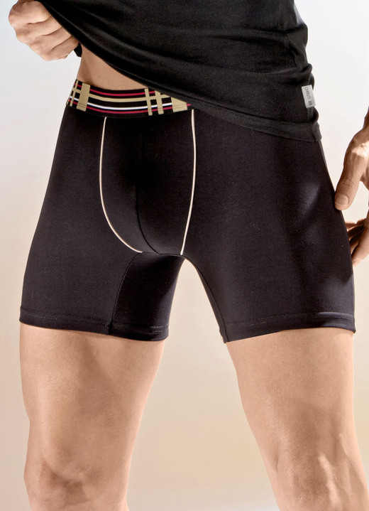 Unterhosen - Viererpack Pants mit Elastikbund, in Größe 005 bis 011, in Farbe 2X SCHWARZ, 2X WEISS Ansicht 1