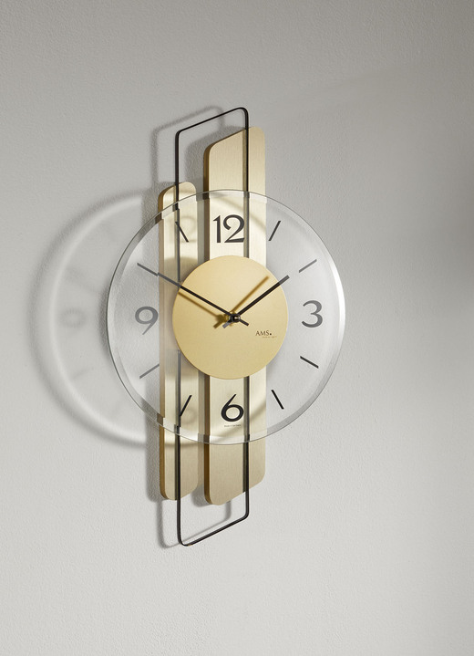 Inspiration - Wanduhr mit präzisem Quarzuhrwerk, in Farbe GOLD Ansicht 1