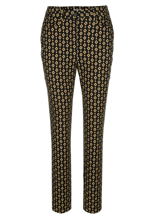- Hose in Minimal-Dessinierung, in Größe 019 bis 052, in Farbe SCHWARZ-GELB Ansicht 1