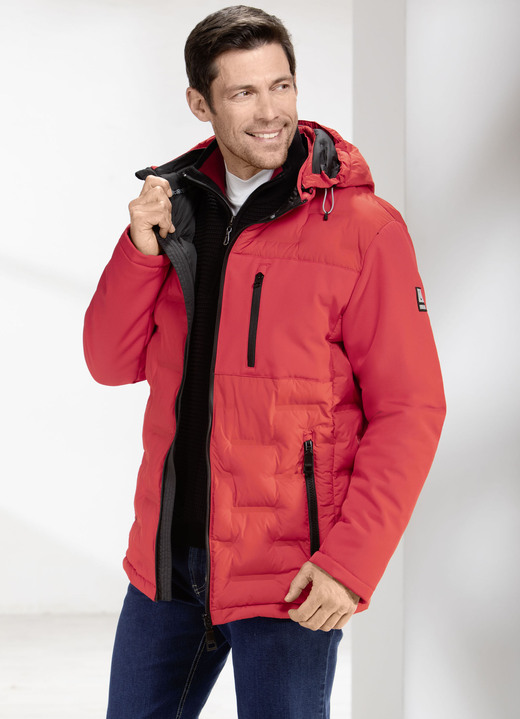 Funktionsjacken - Steppjacke von „LPO“, in Größe 048 bis 058, in Farbe HELLROT Ansicht 1