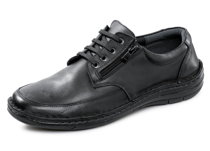 Slipper & Schnürschuhe - GINO GALANTE, klassische Herren-Schnürschuhe, mit herausnehmbarem Fußbett Slipper & Schnürschuhe - GINO GALANTE, klassische Herren-Schnürschuhe, mit herausnehmbarem Fußbett, in Größe 040 bis 046, in Farbe SCHWARZ