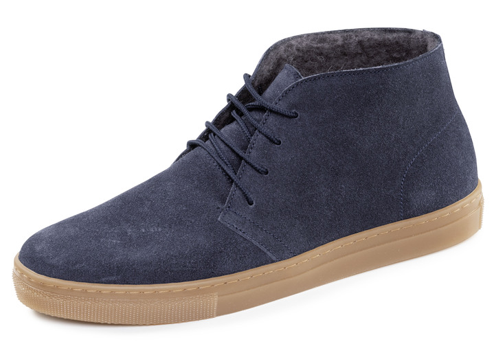 Stiefeletten - GINO GALANTE, gefütterte Herren-Boots, Winterschuhe, mit Wolle Stiefeletten - GINO GALANTE, gefütterte Herren-Boots, Winterschuhe, mit Wolle, in Größe 040 bis 046, in Farbe MARINE