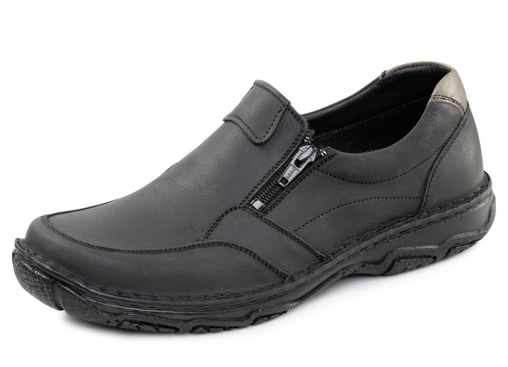 Slipper & Schnürschuhe - GINO GALANTE, klassische Herren-Slipper, mit herausnehmbarem Fußbett Slipper & Schnürschuhe - GINO GALANTE, klassische Herren-Slipper, mit herausnehmbarem Fußbett, in Größe 039 bis 046, in Farbe SCHWARZ