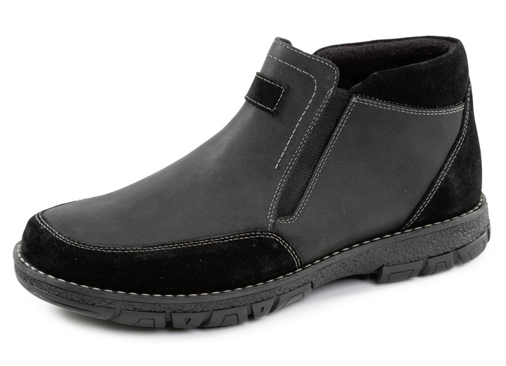 Stiefeletten - GINO GALANTE, klassische Herren-Boots, mit herausnehmbarem Fußbett Stiefeletten - GINO GALANTE, klassische Herren-Boots, mit herausnehmbarem Fußbett, in Größe 040 bis 046, in Farbe SCHWARZ
