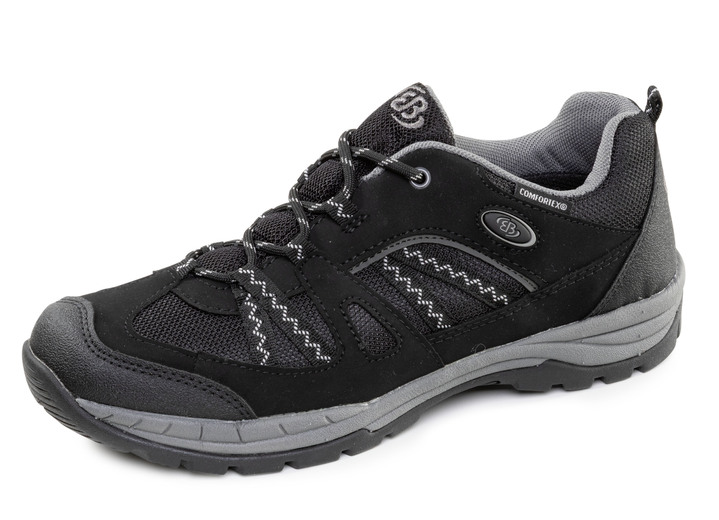 Slipper & Schnürschuhe - Atmungsaktive Herren-Sneaker, mit Klimamembrane Slipper & Schnürschuhe - Atmungsaktive Herren-Sneaker, mit Klimamembrane, in Größe 040 bis 046, in Farbe SCHWARZ-GRAU