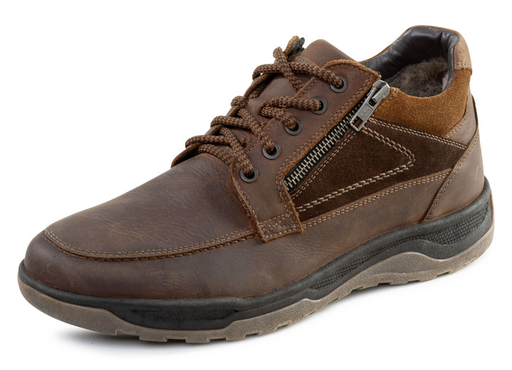 Stiefeletten - GINO GALANTE, gefütterte Herren-Boots, Winterschuhe, mit Lammfell Stiefeletten - GINO GALANTE, gefütterte Herren-Boots, Winterschuhe, mit Lammfell, in Größe 040 bis 046, in Farbe MARONE