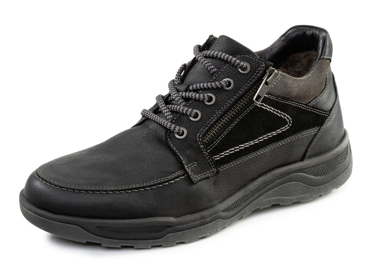 Stiefeletten - GINO GALANTE, gefütterte Herren-Boots, Winterschuhe, mit Lammfell Stiefeletten - GINO GALANTE, gefütterte Herren-Boots, Winterschuhe, mit Lammfell, in Größe 040 bis 046, in Farbe SCHWARZ
