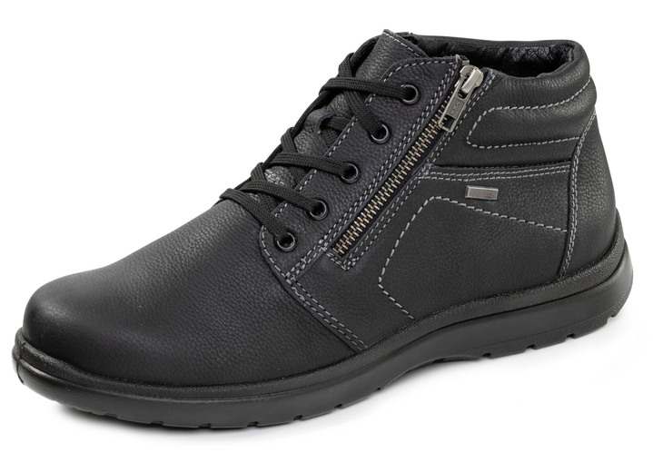 Stiefeletten - GINO GALANTE, gefütterte Herren-Boots, Winterschuhe, Weite H, mit Reißverschluss Stiefeletten - GINO GALANTE, gefütterte Herren-Boots, Winterschuhe, Weite H, mit Reißverschluss, in Größe 039 bis 046, in Farbe SCHWARZ