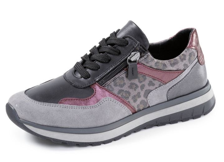 Weite H - ELENA EDEN, trendige Damen-Sneaker, Weite H, mit herausnehmbarem Fußbett, in Größe 036 bis 042, in Farbe GRAU-BUNT Ansicht 1