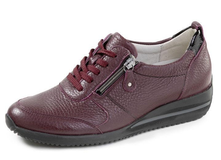 Weite H - Waldläufer, leichte Damen-Sneaker, Weite H, mit herausnehmbarem Fußbett, in Größe 3 1/2 bis 8, in Farbe BORDEAUX Ansicht 1