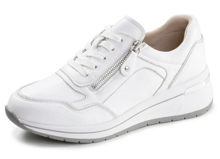 Weite H - ELENA EDEN, bequeme Damen-Sneaker, Weite H, mit herausnehmbarem Fußbett, in Größe 036 bis 042, in Farbe WEISS Ansicht 1