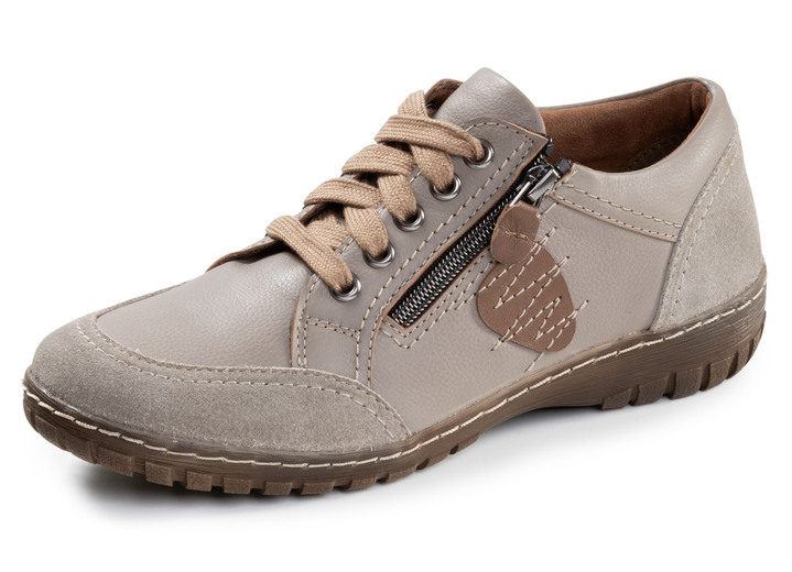 Slipper & Schnürschuhe - ELENA EDEN, bequeme Damen-Schnürschuhe, Weite G, mit herausnehmbarem Fußbett, in Größe 036 bis 042, in Farbe TAUPE Ansicht 1