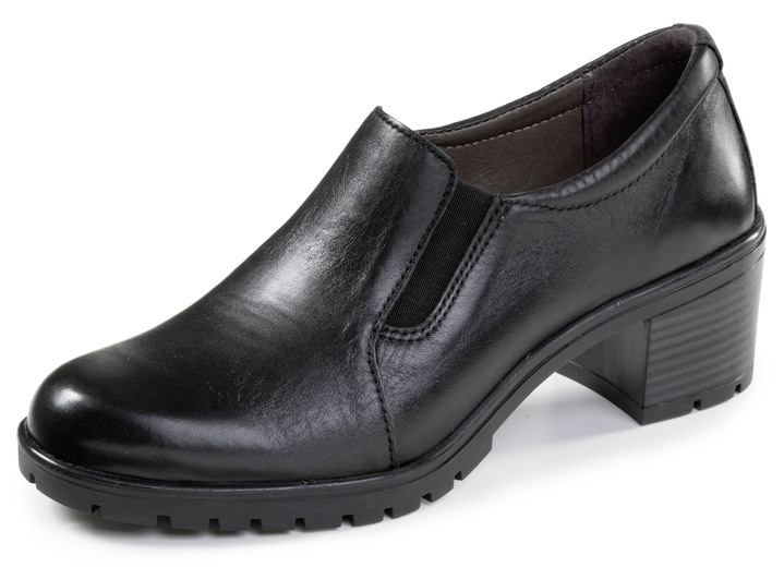 Weite H - ELENA EDEN, eleganter Damen-Trotteur, Weite H, mit herausnehmbarem Fußbett, in Größe 036 bis 042, in Farbe SCHWARZ Ansicht 1