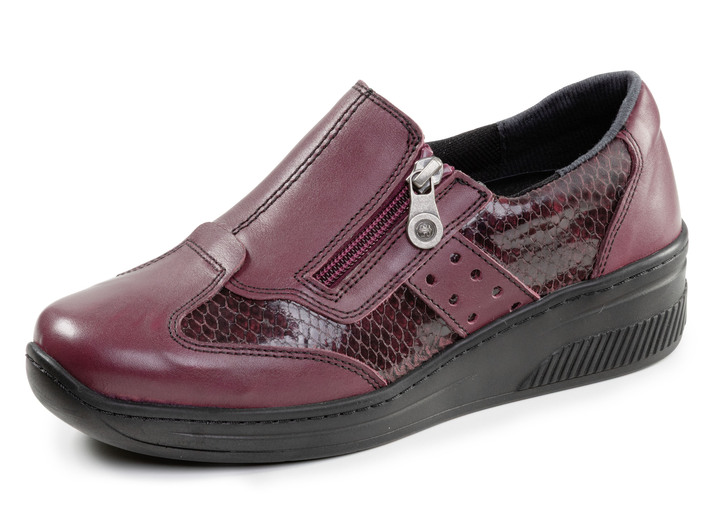 Weite H - ELENA EDEN, bequeme Damen-Slipper, Weite H, mit herausnehmbarem Fußbett, in Größe 036 bis 042, in Farbe BURGUND Ansicht 1