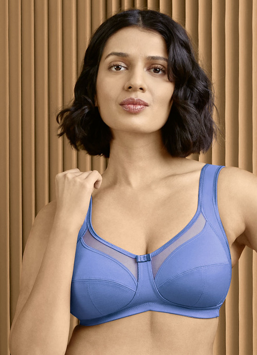 Soft-BH - Anita BH mit seitlicher, stützender Blende, in Größe 075 bis 120, in Cup C, in Farbe JEANSBLAU Ansicht 1