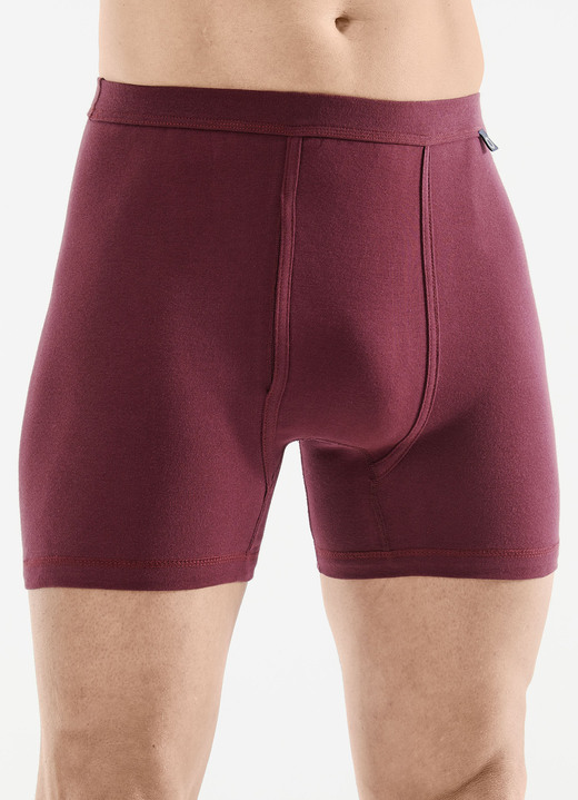 Unterhosen - Pfeilring Zweierpack Unterhosen aus Feinripp Unterhosen - Pfeilring Zweierpack Unterhosen aus Feinripp, in Größe 005 bis 014, in Farbe 1X RUBINROT, 1X DUNKELGRAU