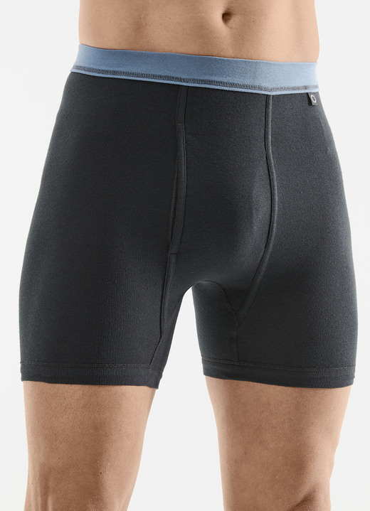 Unterhosen - Pfeilring Dreierpack Unterhosen aus Feinripp Unterhosen - Pfeilring Dreierpack Unterhosen aus Feinripp, in Größe 005 bis 014, in Farbe 3X ANTHRAZIT-JEANSBLAU