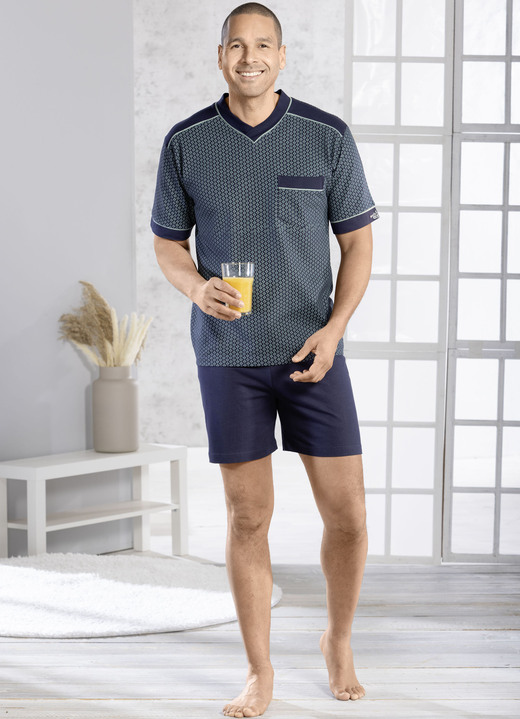 Shortys - Shorty mit V-Ausschnitt und auswechselbarem Gummizug Shortys - Shorty mit V-Ausschnitt und auswechselbarem Gummizug, in Größe 046 bis 062, in Farbe MARINE-GRÜN-BUNT