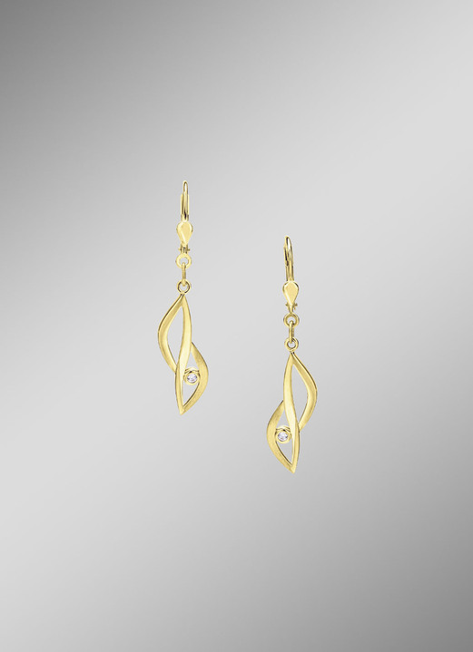 Ohrschmuck - Ohrringe mit Zirkonia, in Farbe  Ansicht 1