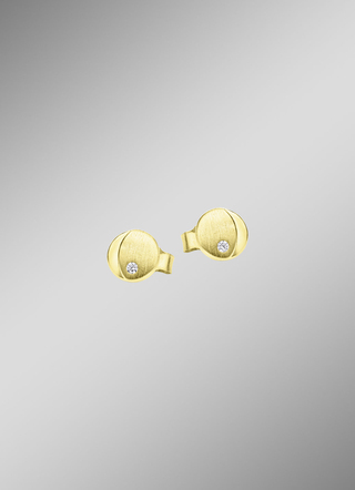 Moderne Ohrstecker mit Zirkonia