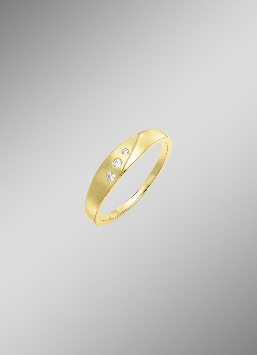 Ringe - Moderner Damenring mit Zirkonia, in Größe 160 bis 220, in Farbe  Ansicht 1